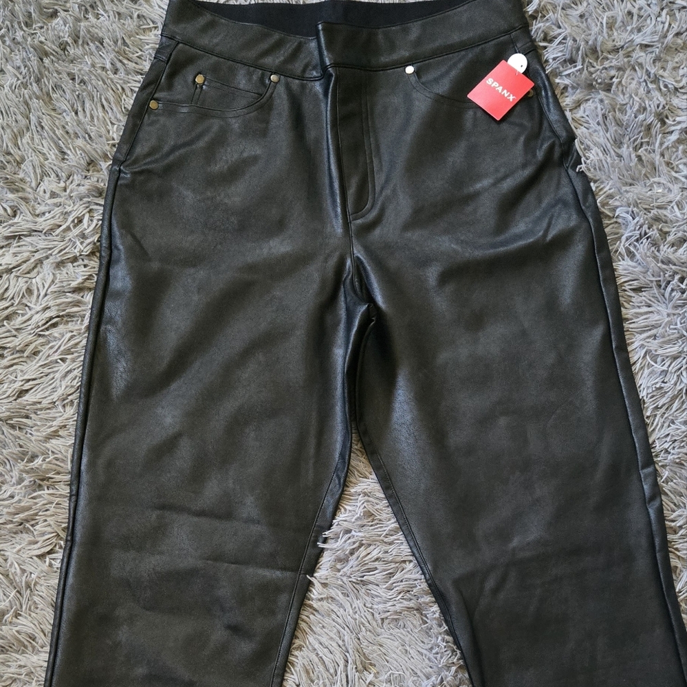 SPANX Faux Leather Pants, New with Tags.
